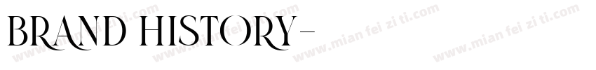BRAND HISTORY字体转换